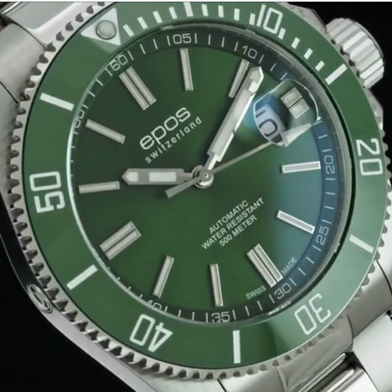 EPOS(エポス)/3504 Diver/ダイバーズウォッチ/3504GR グリーン 腕時計 ...