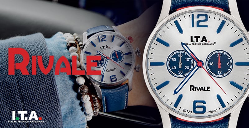 LALA出品一覧へ新品　ITA Rivale リヴァーレ　腕時計  革ベルト　クロノグラフ