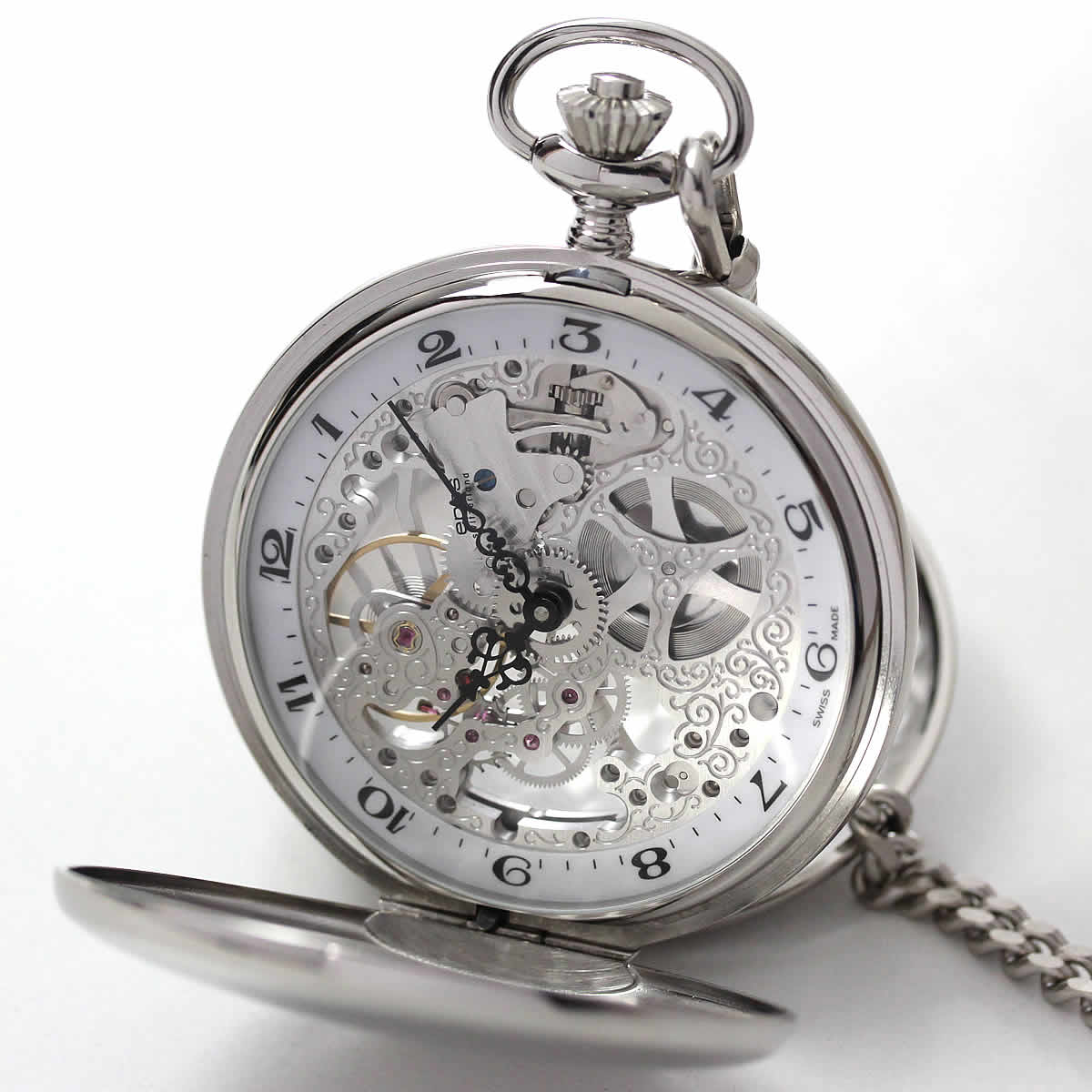 エポス（EPOS)両開き懐中時計 スケルトン 2078P | 時計通販 正美堂時計店