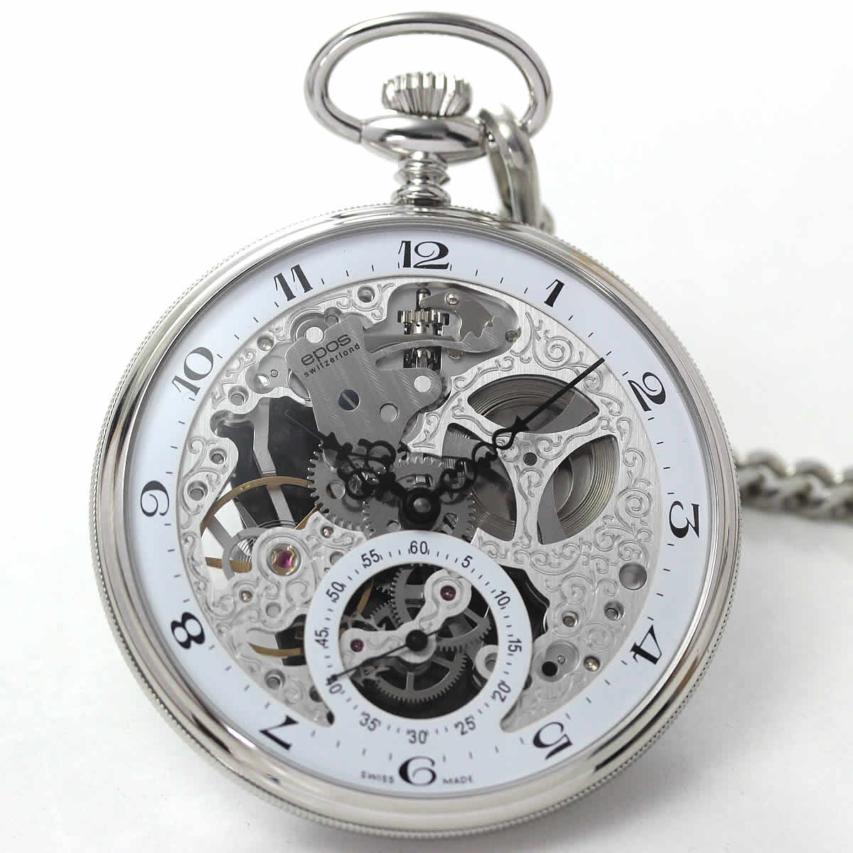 epos 懐中時計　スケルトン　手巻き式時計