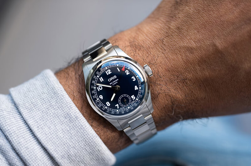 オリス（ORIS) ビッグクラウンポインターデイト キャリバー403 38mm 腕時計 403 7776 4065-07 8 19 06 （ネイビー）