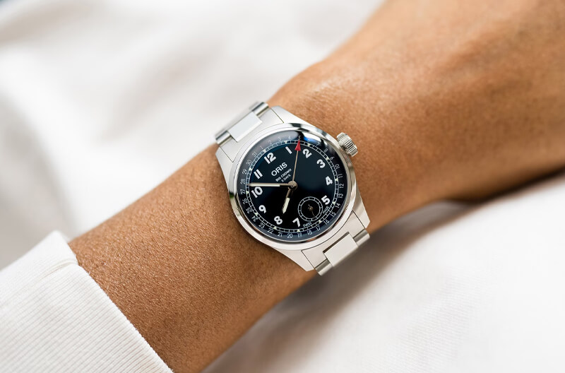 オリス（ORIS) ビッグクラウンポインターデイト キャリバー403 38mm 腕時計 403 7776 4065-07 8 19 06 （ネイビー）