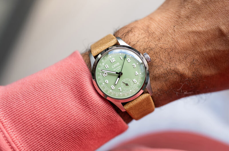 オリス(ORIS) ビッグクラウンポインターデイト キャリバー403 40mm 腕時計 403 7799 4067-07 6 20 09FC (グリーン/レザーストラップ) 01 754 7779 4067-Set