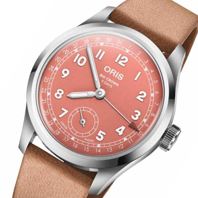 オリス（ORIS) ビッグクラウンポインターデイト キャリバー403 40mm 腕時計 403 7799 4068-07 6 20 11FC （テラコッタ/レザーストラップ）