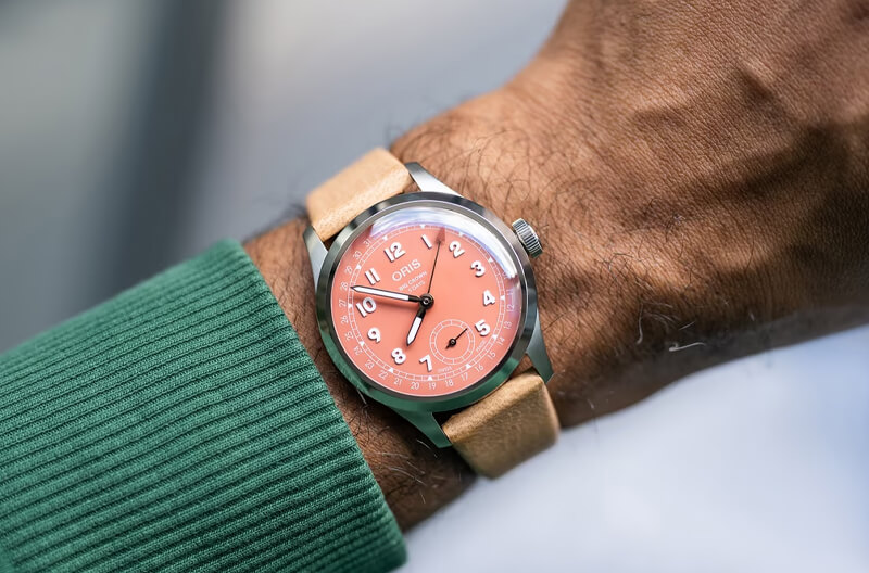 オリス（ORIS) ビッグクラウンポインターデイト キャリバー403 40mm 腕時計 403 7799 4068-07 6 20 11FC （テラコッタ/レザーストラップ）