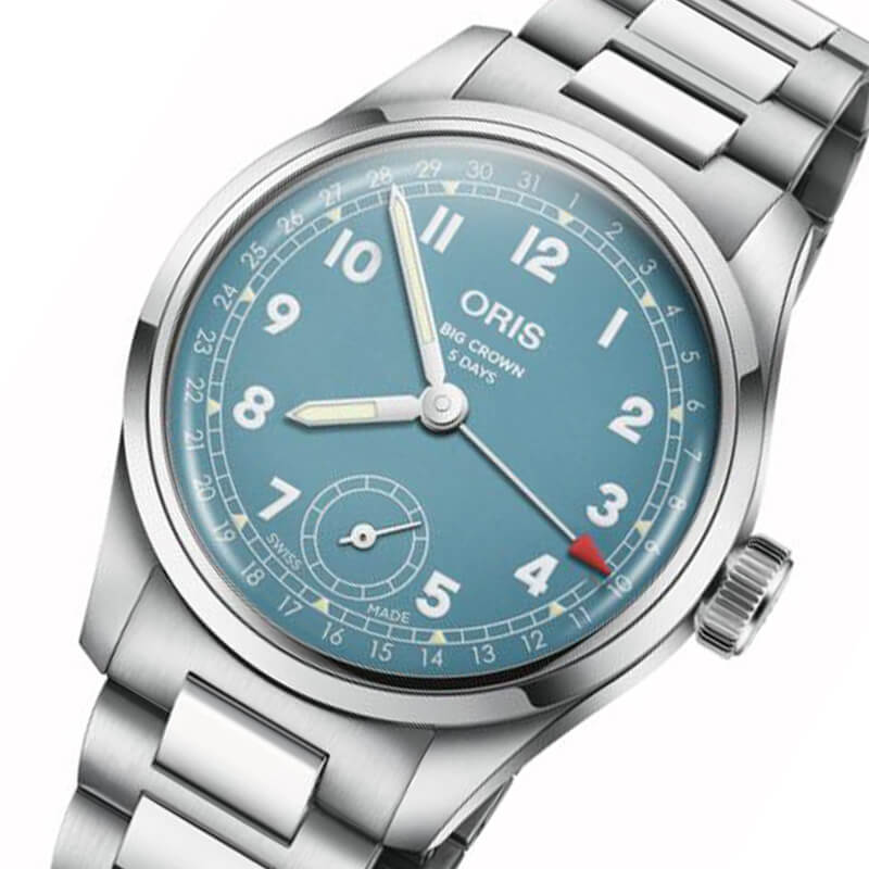 オリス（ORIS) ビッグクラウンポインターデイト キャリバー473(手巻き) 38mm 腕時計 473 7786 4065-07 8 19 06 （ブルー）