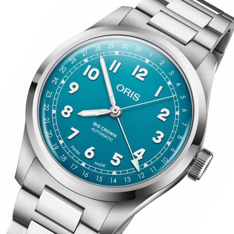 オリス(ORIS) ビッグクラウンポインターデイト 40mm 腕時計 754 7798 4065-07 8 20 06(ブルー)