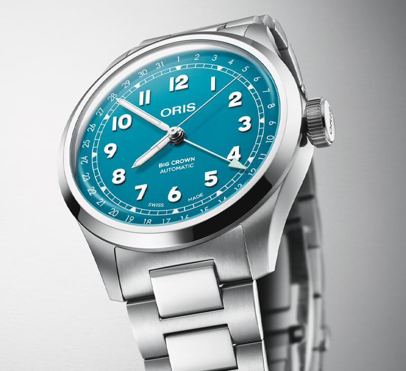オリス(ORIS) ビッグクラウンポインターデイト 40mm 腕時計 754 7798 4065-07 8 20 06(ブルー)