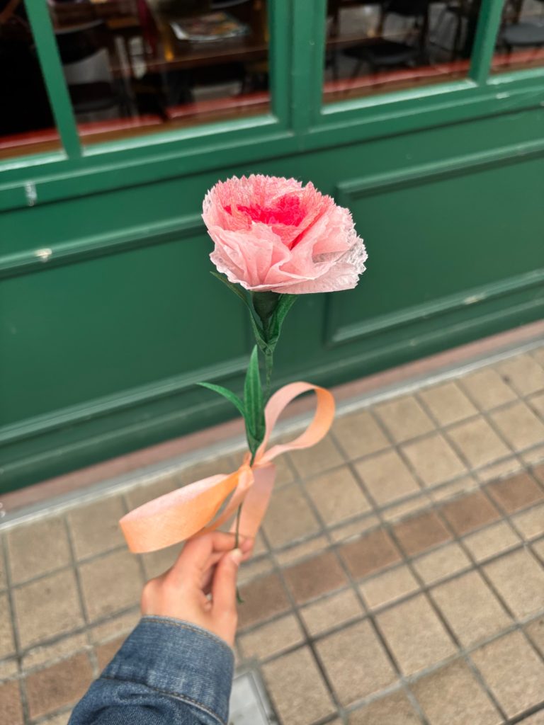母の日の手作りカーネーション
