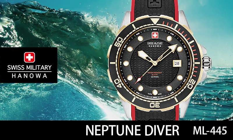 スイスミリタリー ネプチューンダイバー Neptune Diver Ml 445 腕時計