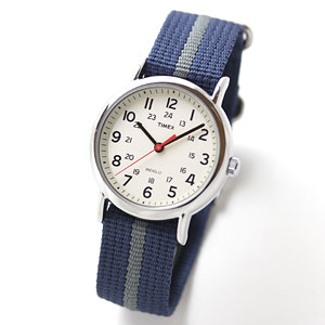 TIMEX(タイメックス)腕時計/ウィークエンダー セントラルパーク クリーム×ネイビー/グレー【T2N654】