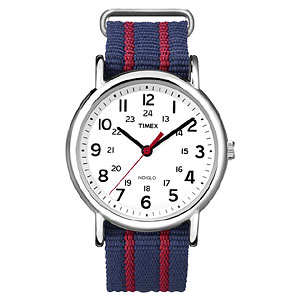 TIMEX(タイメックス)腕時計/ウィークエンダー セントラルパーク ホワイト×ネイビー・レッド【T2N747】