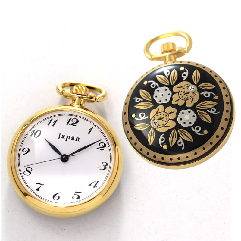 japan(ジャパン) 日本ブランド 伝統工芸「蒔絵」を施した懐中時計 