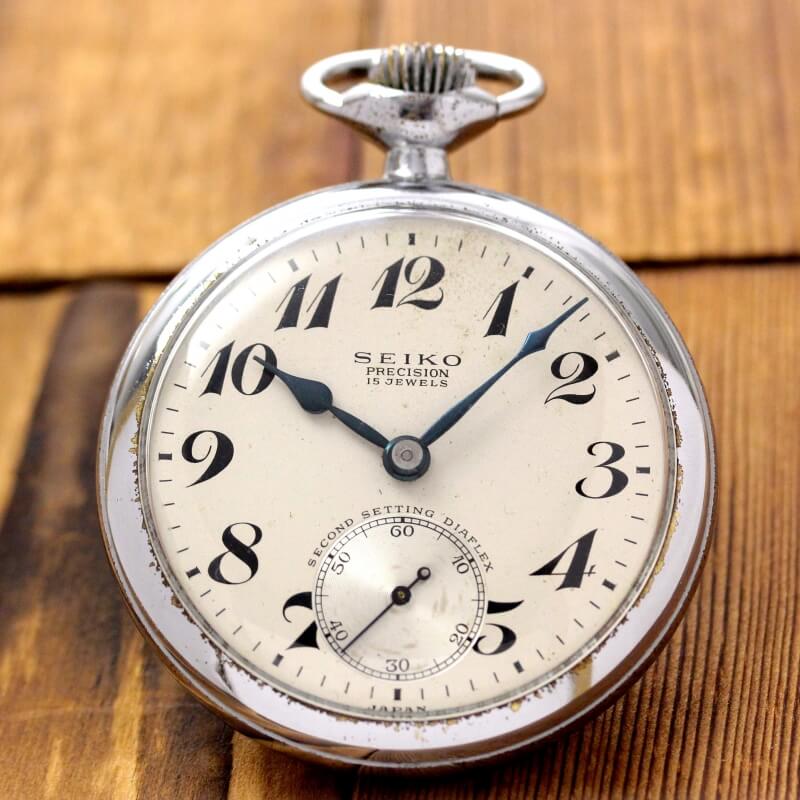 昭和35年の19セイコー鉄道時計/15石/秒針止め機能/絶版時計