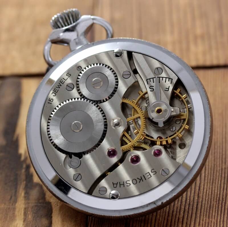 セイコー 19セイコー 手巻き 懐中時計 稼働品 青針 - 時計