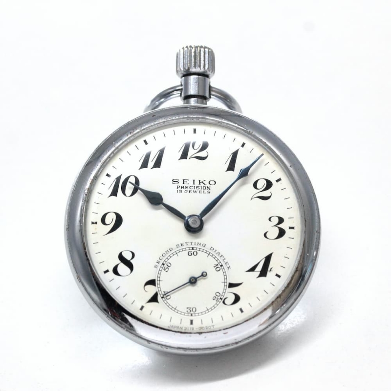 昭和39年の19セイコー鉄道時計/15石/秒針止め機能/絶版時計