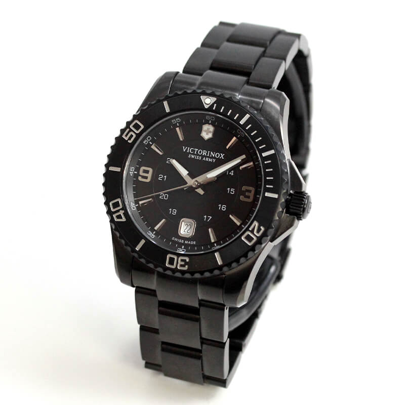 時計ショップHaru492 【美品】 ビクトリノックス　メンズ腕　ブラックエディション　マーベリック