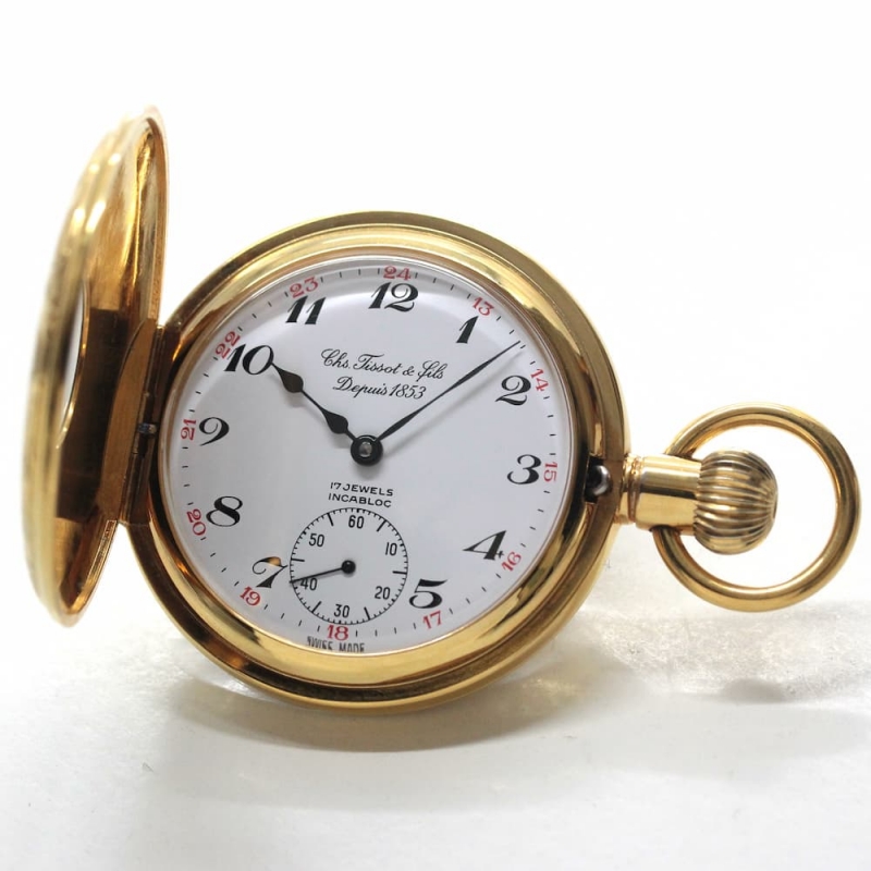 絶版モデルのティソ（TISSOT） ハーフハンター懐中時計 tissot-1004