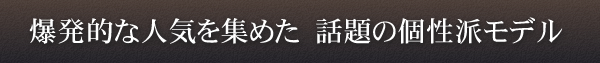 爆発的な人気を集めた　話題の個性派モデル