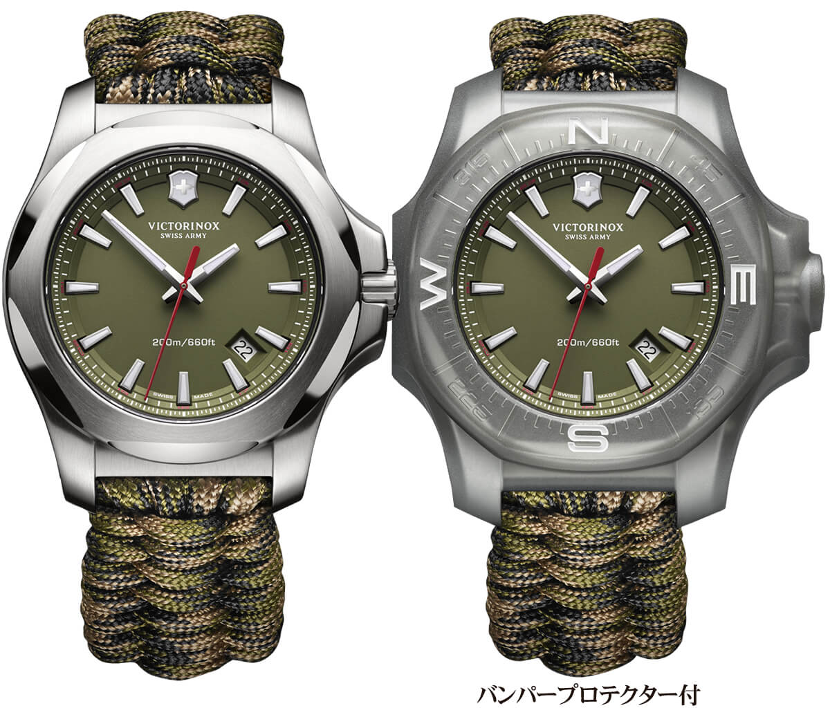 美品【VICTORINOX】ビクトリノックス イノックス スチール腕時計 - 時計