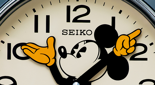 SEIKO セイコー ディズニーキャラクター 防塵 掛け時計 ミッキー FS504L　文字盤