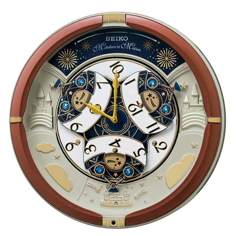 SEIKO 30周年記念 からくり 掛け時計 RE601B ブラウン クリスタル